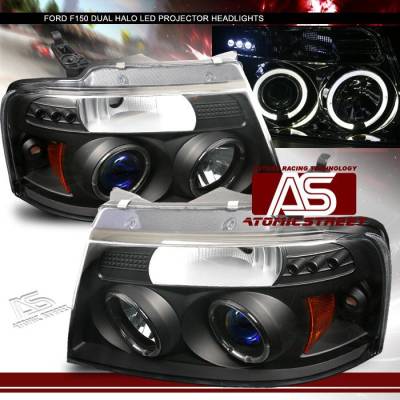 Black Dual Halo LED Pro Headlights Black Dual Halo LED Pro Headlights