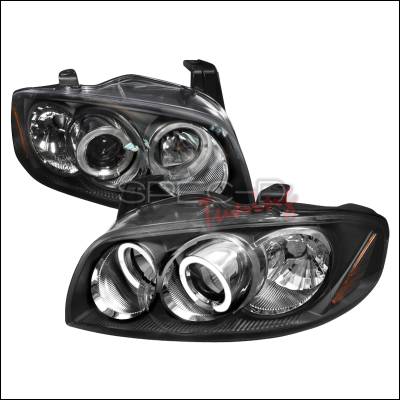 Spec-D - Nissan Sentra Spec-D Halo LED Projector Headlights - Chrome - 2LHP-SEN04JM-V2-TM