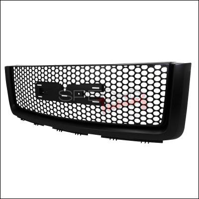 Spec-D - GMC Sierra Spec-D Front Upper Grille Mesh - Black - HG-GMC07JM