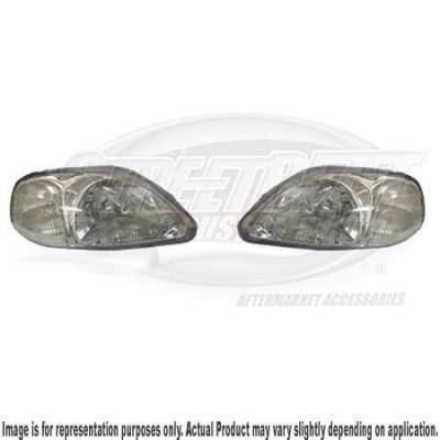 I-Tech - I-Tech Chrome Housing Headlights with Crystal Clear Lights - 02KSHC96C