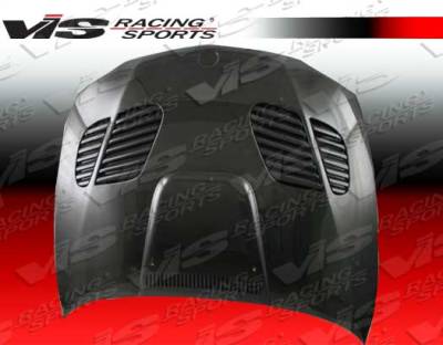 VIS Racing - BMW 1 Series VIS Racing GTR Black Carbon Fiber Hood - 08BME822DGTR-010C