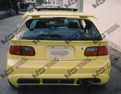 VIS Racing - Honda Civic HB VIS Racing Wizdom Rear Bumper - 92HDCVCHBWZ-002