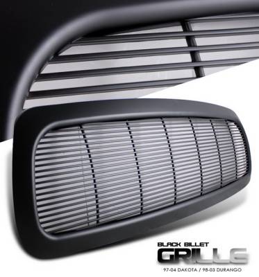 OptionRacing - Dodge Dakota Option Racing Grille - Billet Style - Black - 1PC - 65-17246