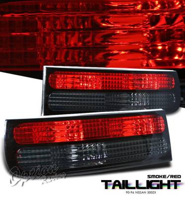 OptionRacing - Nissan 300Z Option Racing LED Taillights - Red & Smoke - 21-36187