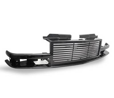 4CarOption - Chevrolet Blazer 4CarOption Front Hood Grille - GRZ-S109802-BK