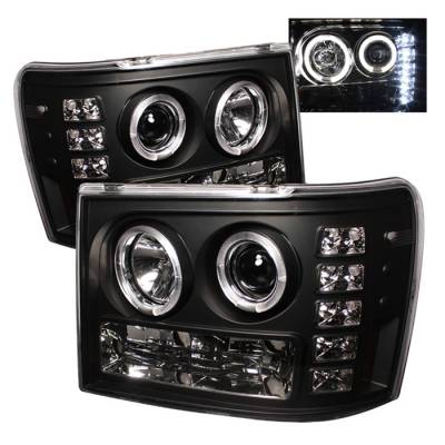 Spyder - GMC Sierra Spyder Projector Headlights - LED Halo - LED - Black - 444-GS07-HL-BK