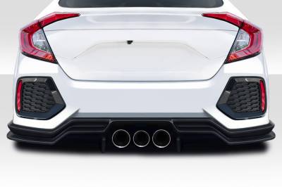 Duraflex - Honda Civic 4DR Broman Duraflex 3pcs Rear Bumper Lip Body Kit 117596