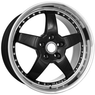 Euro Styles - 720 Black Wheels