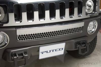 Putco - Hummer H3T Putco Chrome Bumper Vent Strip - 402313