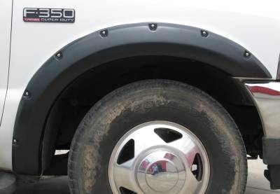 Prestige - Ford F350 Prestige Rear Pair RX Rivet Style Textured Fender Flare Set - RX311TB