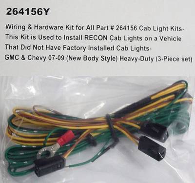 Recon - GMC Recon Roof Light Wiring & Hardware Kit - 264156Y