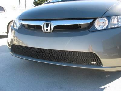 Grillcraft - Honda Civic 4DR MX Series Silver Lower Grille - HON-1147-S