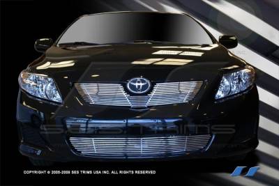 SES Trim - Toyota Corolla SES Trim Billet Grille - 304 Chrome Plated Stainless Steel - Top & Bottom - CG201A-B