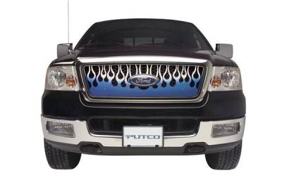 Putco - GMC Sierra Putco Flaming Inferno Stainless Steel Grille - Blue - 89490