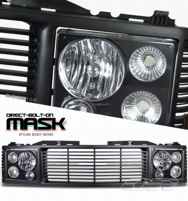 OptionRacing - Chevrolet C10 Option Racing Grille Mask - 10-15136