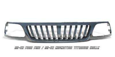 OptionRacing - Ford F150 Option Racing Titanium Grille - 65-18176