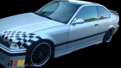 DTM Fiberwerkz - BMW 3 Series DTM Fiberwerkz HM Style Side Skirts - E36-HM-STYLE