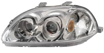 Anzo - Honda Civic Anzo Projector Headlights - with Halo Chrome - 121069