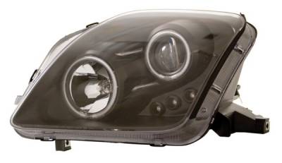 Anzo - Honda Prelude Anzo Projector Headlights - with Halo - Black & Clear with Amber Reflectors - 121164