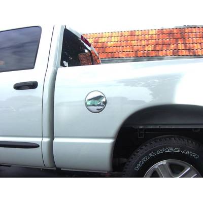 V-Tech - Dodge Ram V-Tech Fuel Door Cover - Smooth Style - Chrome - 1377088