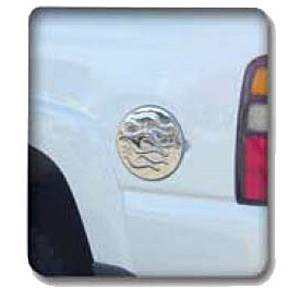 V-Tech - GMC Yukon V-Tech Fuel Door Cover - Flame Style - Chrome - 1377958