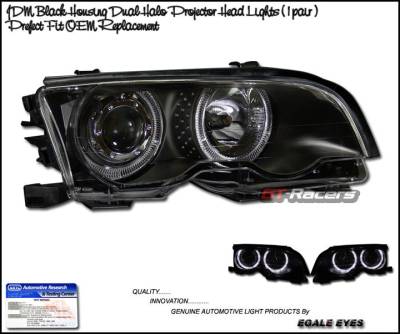 Custom - JDM Black Dual Halo Projector Headlights