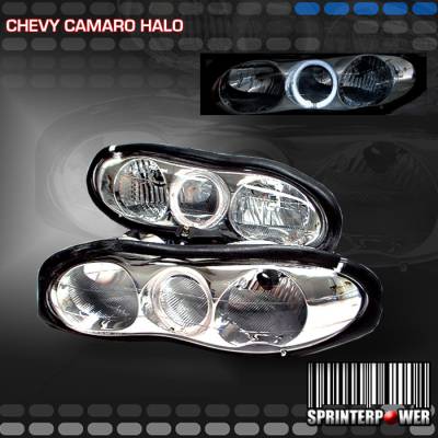 Custom - Chrome Diamond Halo Headlights