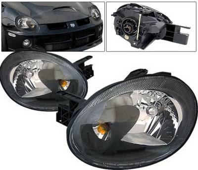 4 Car Option - Dodge Neon 4 Car Option Headlights - Black - LH-DN03B-KS