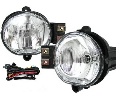 4 Car Option - Dodge Ram 4 Car Option Fog Light Kit with Bulb & Switch - Clear - LHF-DR02C