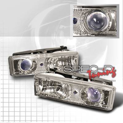 Custom Disco - Chevrolet C10 Custom Disco Clear Projector Headlights - LHP-C1088B