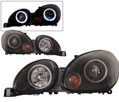 4 Car Option - Lexus GS 4 Car Option Halo Projector Headlights - Black CCFL - LP-LGS98BC-KS