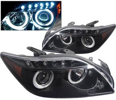 4 Car Option - Scion tC 4 Car Option LED Dual Halo Projector Headlights - Black CCFL - LP-STC04BB-KS