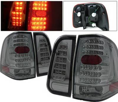 4 Car Option - Lincoln Navigator 4 Car Option LED Taillights - Red & Smoke - LT-LN03LEDRSM-KS