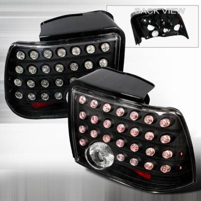 Custom Disco - Ford Mustang Custom Disco Black LED Taillights - LT-MUS99JMLED-KS