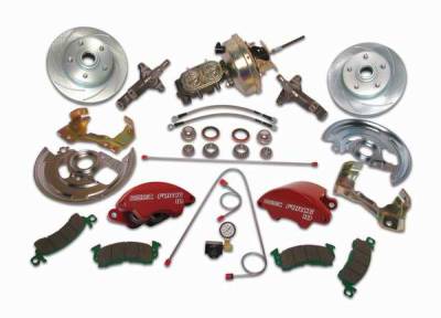 SSBC - SSBC Power Drum to Disc Brake Conversion Kit with 2 Inch Drop Spindles & 2 Piston Aluminum Calipers - Front - A123-58A