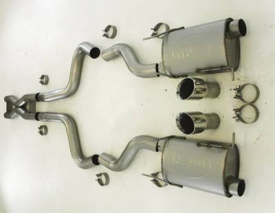 Stainless Works - Ford Mustang Stainless Works Dual Catback Exhaust System - M11CB3L