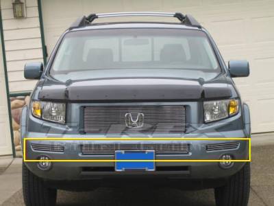 T-Rex - Honda Ridgeline T-Rex Bumper Billet Grille Insert - Center & Sides - 3PC - 25733