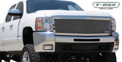 T-Rex - Chevrolet Silverado T-Rex Upper Class Polished Stainless Mesh Grille - 1PC Style - 54113