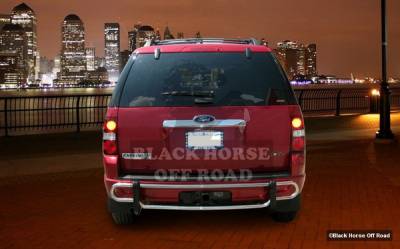 Black Horse - Ford Explorer Black Horse Rear Bumper Guard - Double Tube