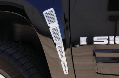 T-Rex - Chevrolet Silverado T-Rex Fender Vent - Vertical Style - Billet Chrome Plated - 54006