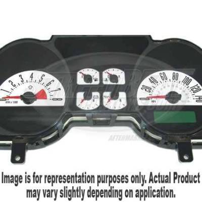 US Speedo - US Speedo White Exotic Color Gauge Face - Displays 140 MPH - 4 Gauges - MUS 084 WH