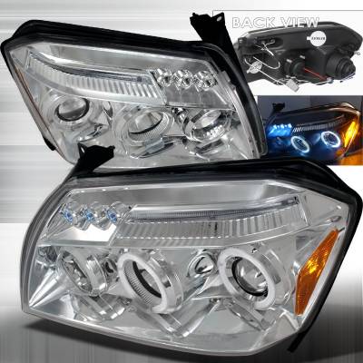 Spec-D - Dodge Magnum Spec-D Halo LED Projector Headlights - Chrome - 2LHP-MAG05-TM