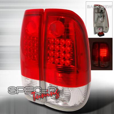 Spec-D - Ford F350 Spec-D LED Taillights - Red - LT-F15097RG2LED-KS