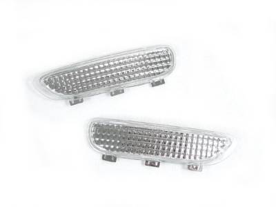 Depo - BMW E46 2D/Cabrio Crystal Clear DEPO Front Bumper Reflector