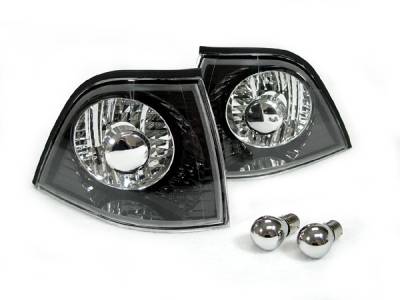 Depo - BMW E36 2D/Cabrio Crystal Clear DEPO Black Corner Light