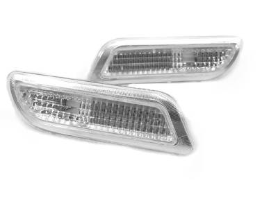 Depo - Mercedes W208 Clk / 98-04 R170 Slk Crystal Clear DEPO Bumper Light