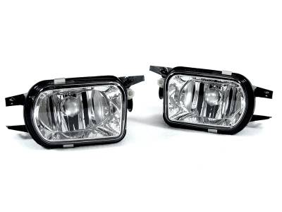 Depo - Mercedes MBZ W203/01-04 R170/00-02 W215 Am Crystal DEPO Fog Lights Set + Bulbs