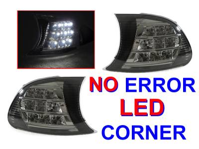 Depo - BMW E46 2D/Cabrio Crystal Smoke White DEPO Led Corner Lights