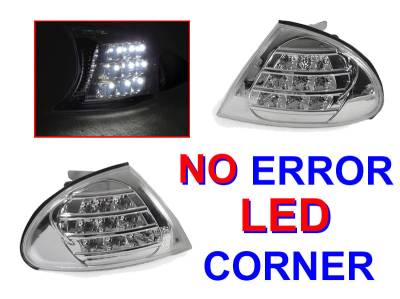 Depo - BMW E46 4D/5D Crystal Clear White DEPO Led Corner Lights