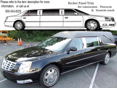 QAA - CADILLAC DTS S&S HEARSE QAA Stainless 4pcs Rocker Panel Trim TH40254